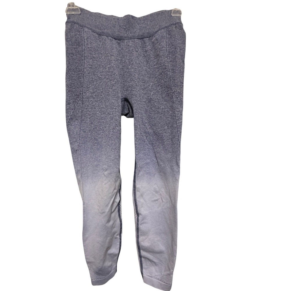 All in Motion Girls Blue Ombre Seamless Active Leggings Large 10/12 Mesh Detail